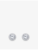 selfridges Thomas Sabo Halo Sterling Silver Cubic Zirconia Stud Earrings 9mm- Buy online at McGrocer