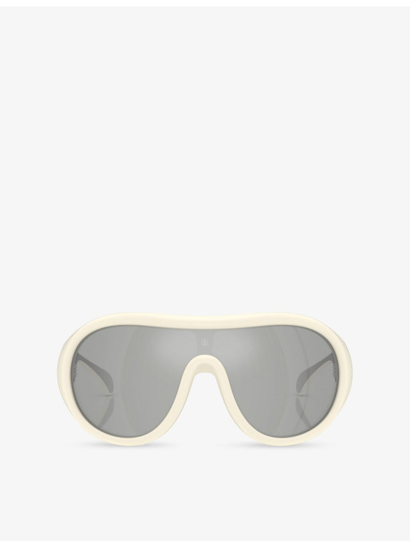 Moncler pilot-frame injected sunglasses 13.5cm mirrored lenses, UK version