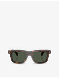 Moncler square-frame acetate sunglasses ME6004 Claro, UK version