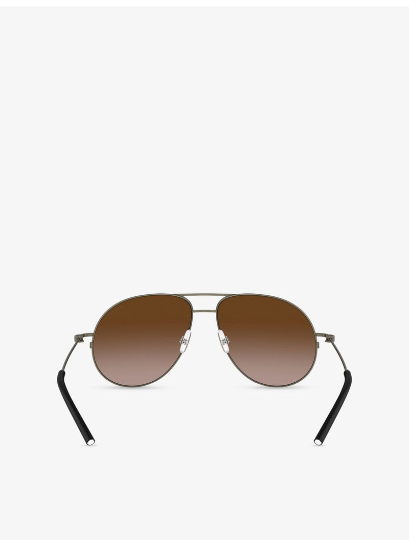 Moncler pilot-frame steel sunglasses 58mm lens, UK version