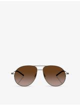 selfridges Moncler Flyze Pilot Frame Steel Sunglasses 58mm- Buy online at McGrocer