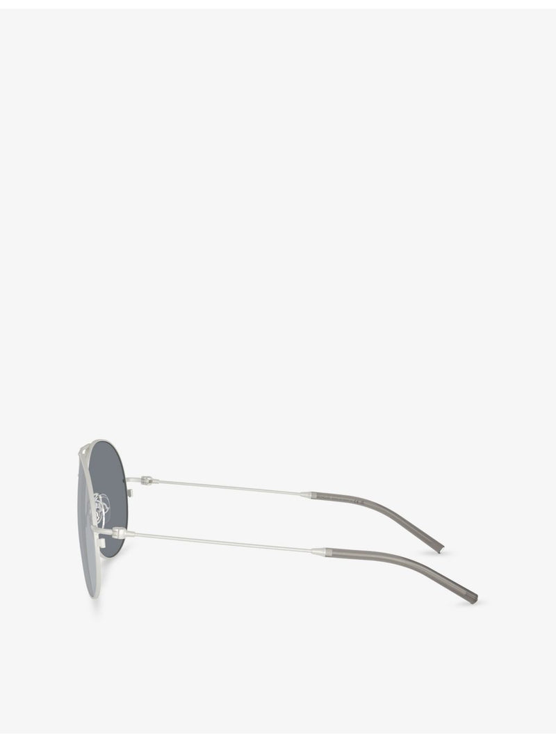 Moncler Flyze pilot-frame steel sunglasses 58mm, UK version