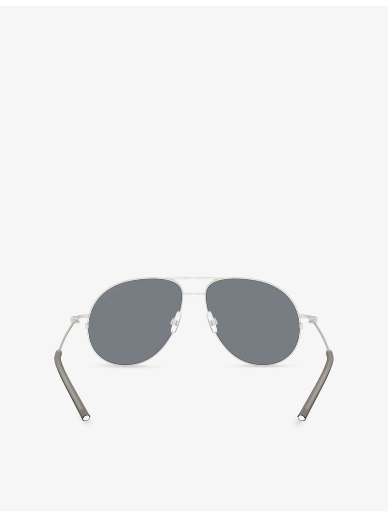 Moncler Flyze pilot-frame steel sunglasses 58mm, UK version