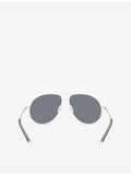 Moncler Flyze pilot-frame steel sunglasses 58mm, UK version