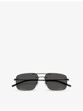 Moncler Doppler rectangle steel sunglasses 56mm lens, imported from the UK