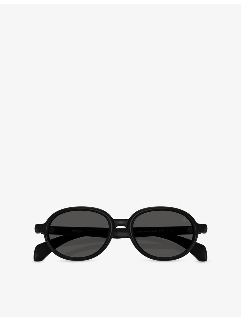 Moncler Caprice oval-frame injected sunglasses, imported from the UK