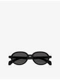Moncler Caprice oval-frame injected sunglasses, imported from the UK