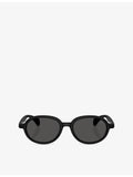 Moncler Caprice oval-frame injected sunglasses, imported from the UK