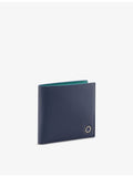 Bvlgari leather wallet with grained finish and flap closure, (British brand)