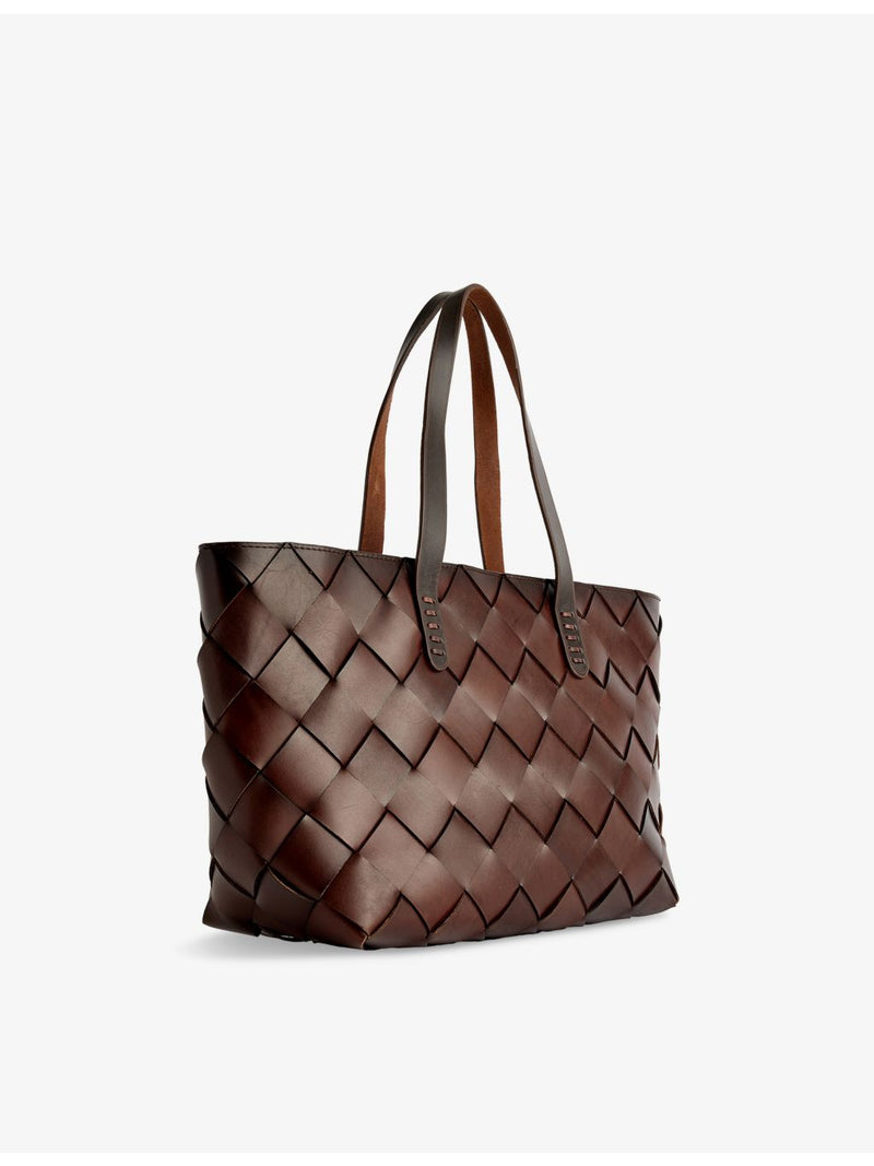 Dragon Diffusion crossover woven leather tote (British brand)