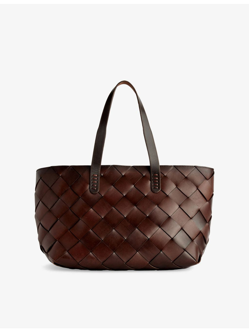 Dragon Diffusion crossover woven leather tote (British brand)