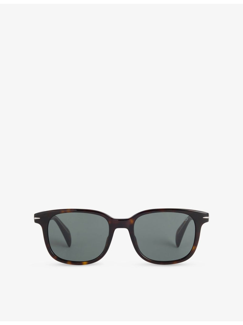 David Beckham Havana rectangular acetate sunglasses, imported from the UK