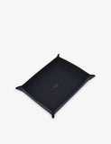 Smythson large rectangular leather trinket tray 26x18cm, UK version