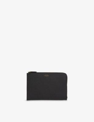 Smythson leather slim pouch grain calf leather - British product