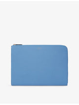 selfridges Smythson Panama Small Leather Laptop Case- Buy online at McGrocer