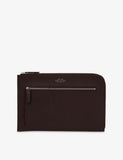Smythson black leather flat travel organiser, UK version