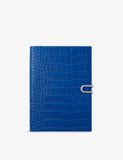 Smythson Soho leather notebook, mock-croc finish 19cm, imported from the UK