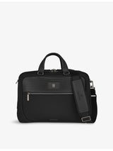 selfridges Victorinox Mythic Deluxe Leather and Woven Briefcase- Buy online at McGrocer