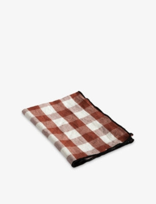 Maison de Vacances Mimi Vichy linen cotton tea towel - British product