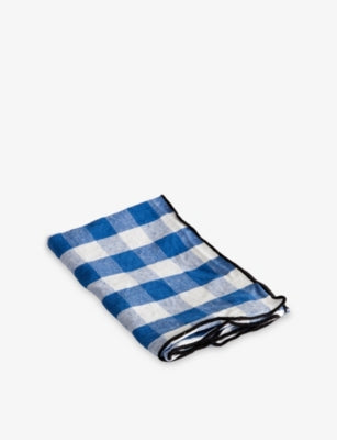 Maison de Vacances Mimi Vichy Linen and Cotton-Blend Canvas Tea Towel 75cm x 43cm