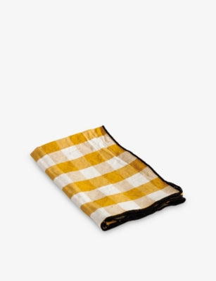 Maison de Vacances Mimi Vichy Linen and Cotton-Blend Canvas Tea Towel 75cm x 43cm
