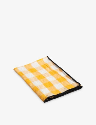 Maison de Vacances Mimi Vichy linen cotton tea towel - British product