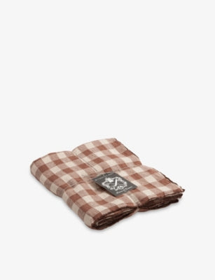 Maison de Vacances Vintage Vichy Linen Tablecloth 170cm x 240cm