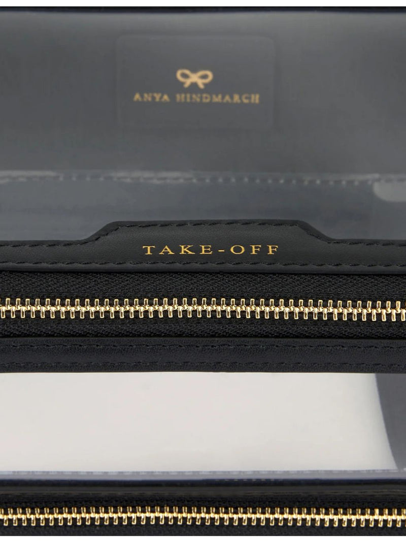 Anya Hindmarch logo-branded see-through plastic case, UK version