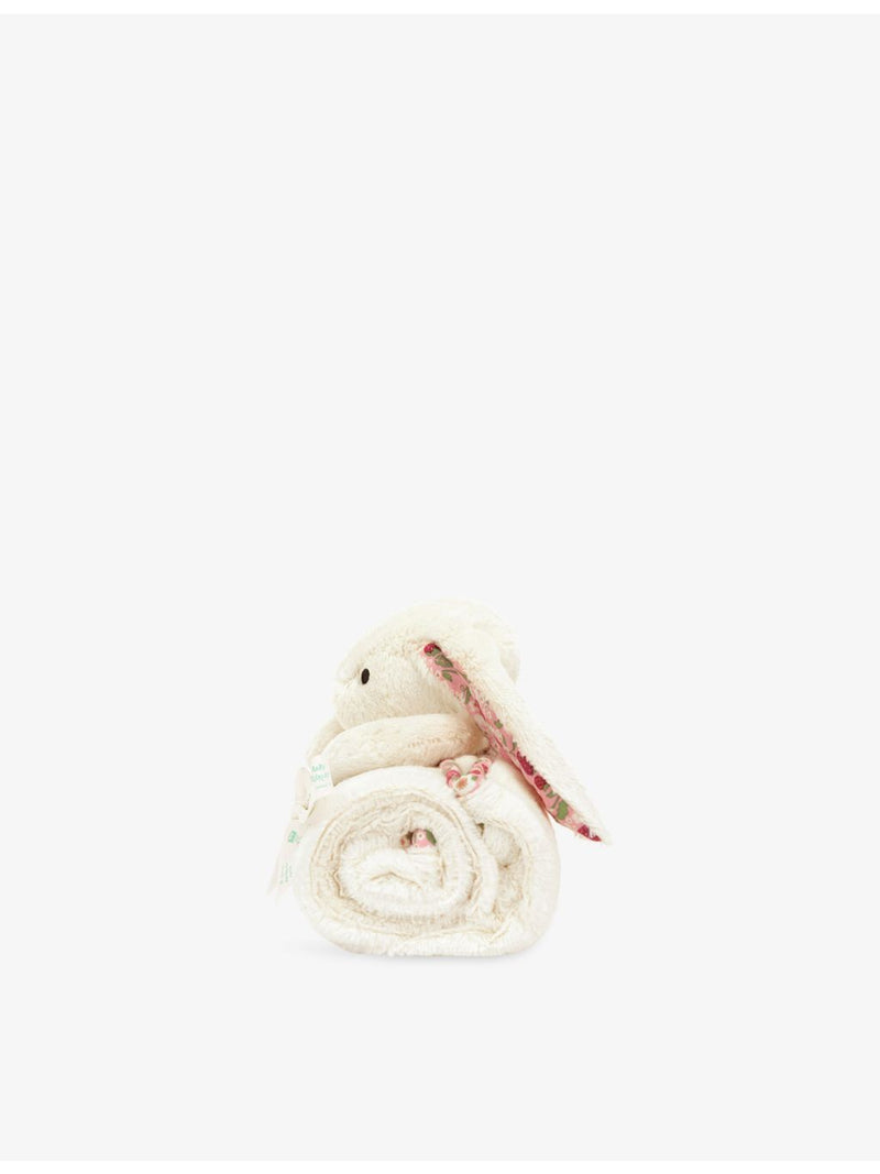 Jellycat Blossom Bunny Berry faux-fur blankie 56x70cm - British product