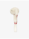 Jellycat Blossom Bunny Berry faux-fur ring rattle 18cm, imported from the UK