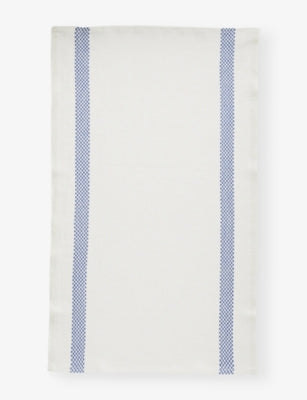 Lustucru checkerboard linen tea towel 45cm x 75cm (British brand)