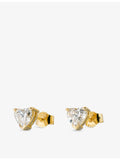The Diamond Lab 18ct yellow gold heart-cut diamond earrings (British brand)