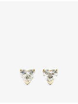 selfridges The Diamond Lab Timeless 18ct Yellow Gold 2.13ct Heart-Cut Lab-Grown Diamond Earrings- Buy online at McGrocer