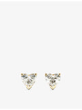The Diamond Lab 18ct yellow gold heart-cut diamond earrings (British brand)