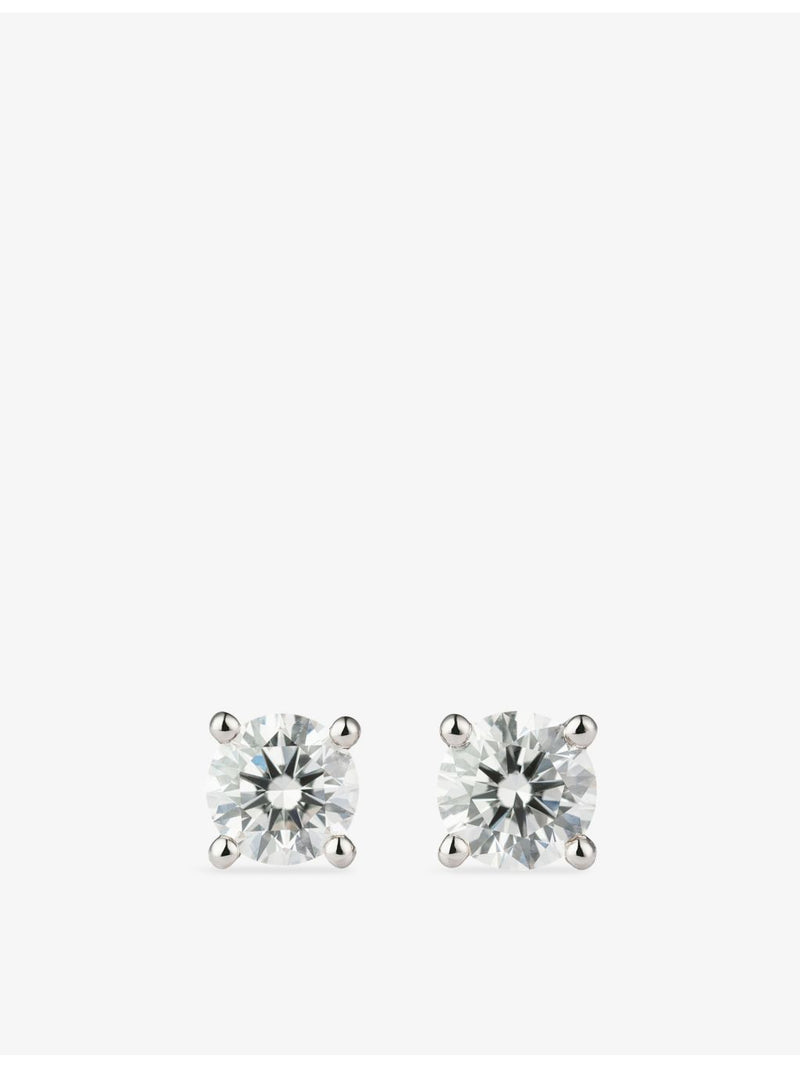 The Diamond Lab 18ct white gold lab-grown diamond earrings 2.03ct, UK version