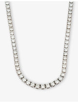 selfridges The Diamond Lab 18ct White Gold 3ct Brilliant Cut Lab-Grown Diamond Tennis Bracelet 17.78cm- Buy online at McGrocer