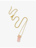 Assya London 18ct yellow gold vermeil rose quartz necklace, UK version