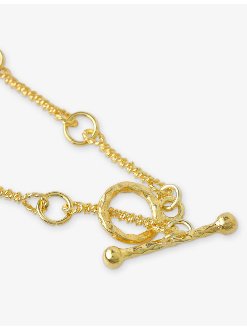 Ece London Roman Chain bracelet 22ct yellow gold vermeil 20cm (British brand)