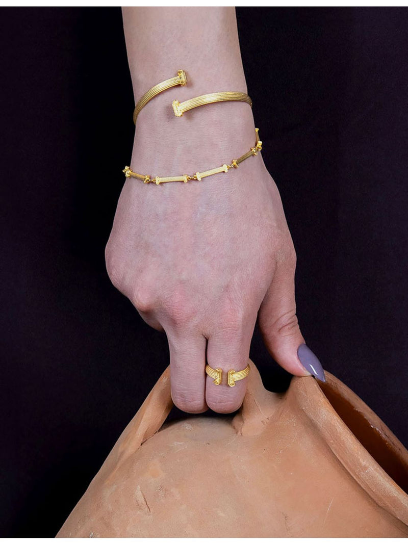 Ece London Ionic bracelet 22ct gold vermeil, imported from the UK