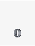 Biiju leopard ring in black rhodium-plated sterling silver, UK version