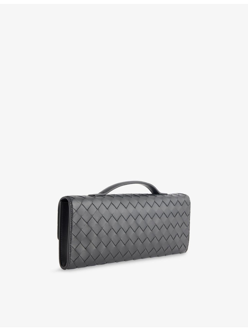 Bottega Veneta Andiamo flower leather clutch bag (British brand)