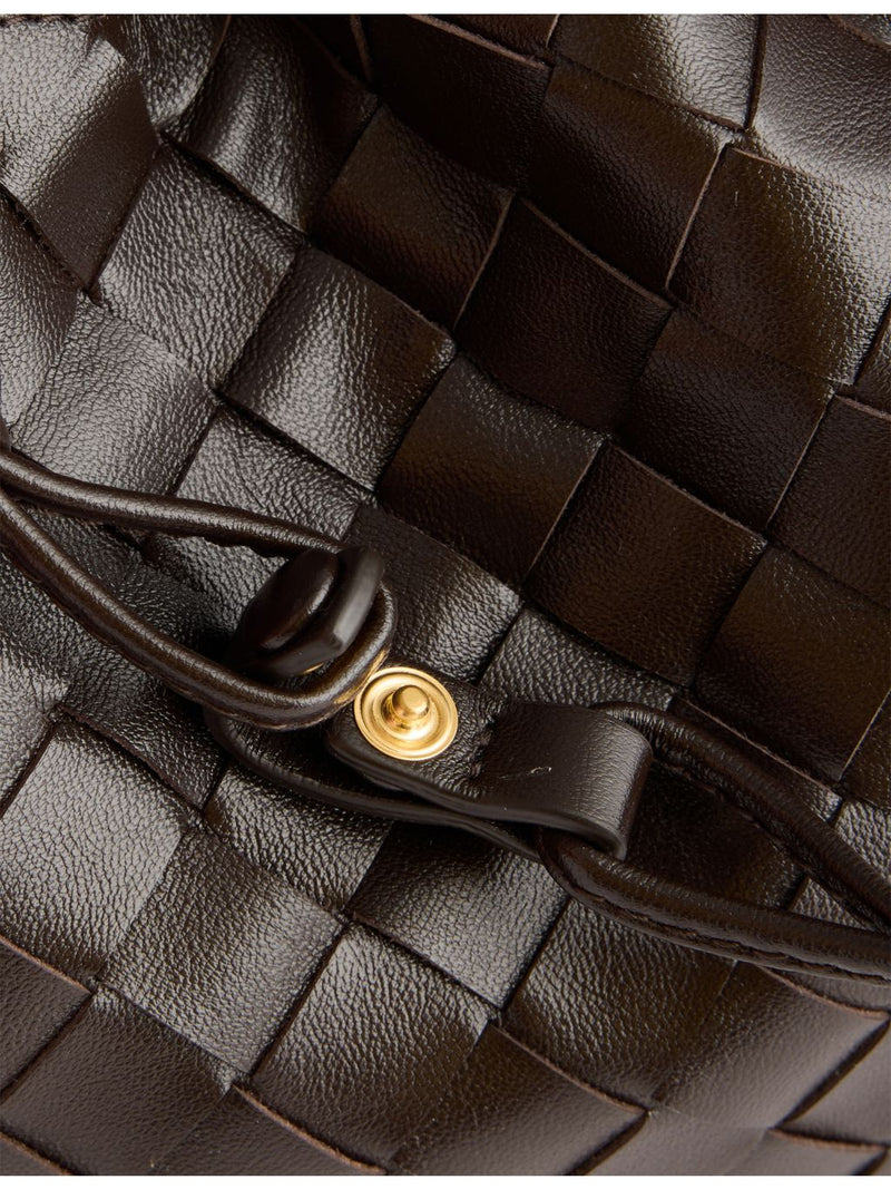 Bottega Veneta leather shoulder bag with double-faced weave, UK version