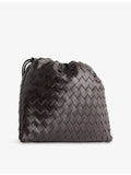 Bottega Veneta leather shoulder bag with double-faced weave, UK version