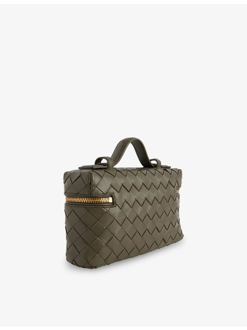 Bottega Veneta cross-body bag with woven leather design - British product