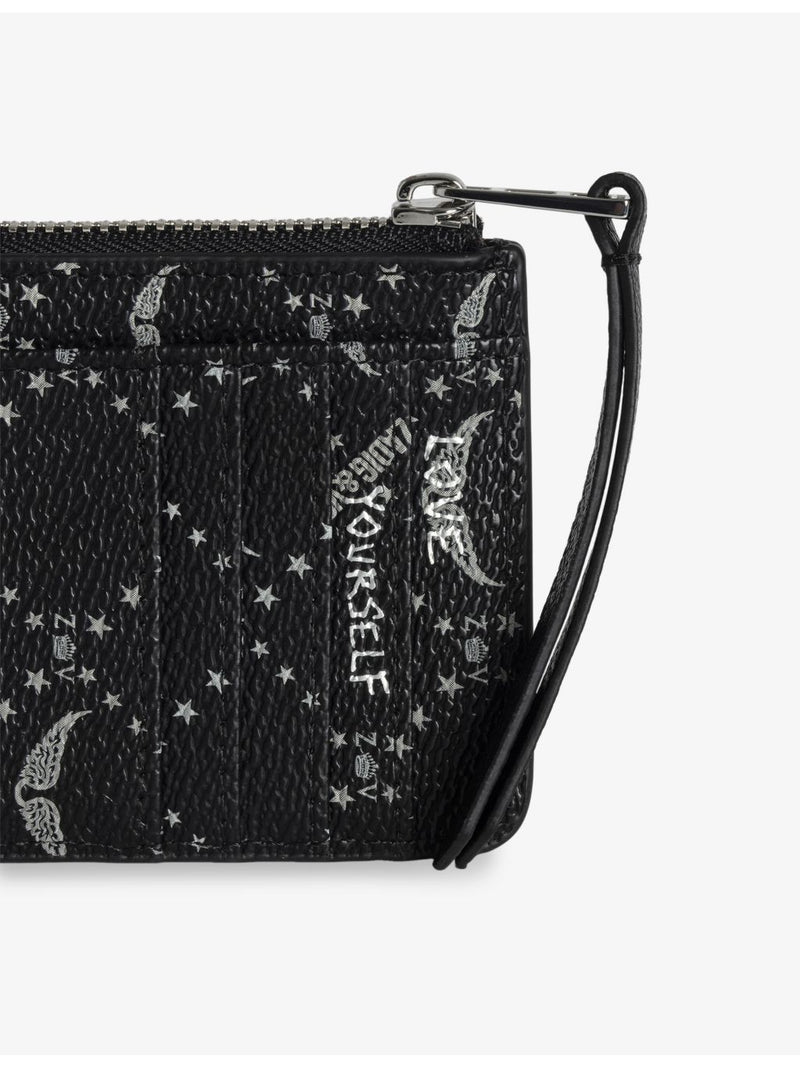 Zadig&Voltaire coated-canvas card holder 13.5cm (British brand)