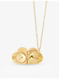 Astley Clarke mini heart locket necklace, gold-plated silver, imported from the UK