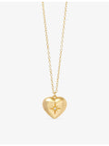 Astley Clarke mini heart locket necklace, gold-plated silver, imported from the UK