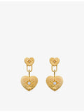 Astley Clarke double heart white sapphire drop earrings - British product