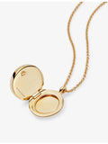 Astley Clarke gold-plated locket necklace with lapis and white sapphire - British product