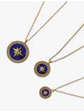 Astley Clarke gold plated lapis white sapphire locket necklace, UK version